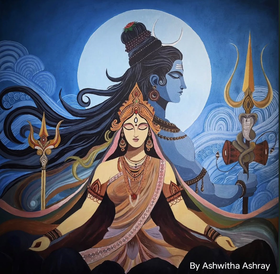SHOLA custom portrait painting - Handcrafted art from Karnataka