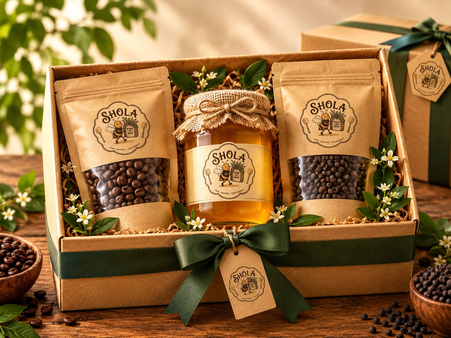 SHOLA wholesale products - Malnad honey, coffee powder, and black pepper in Bangalore