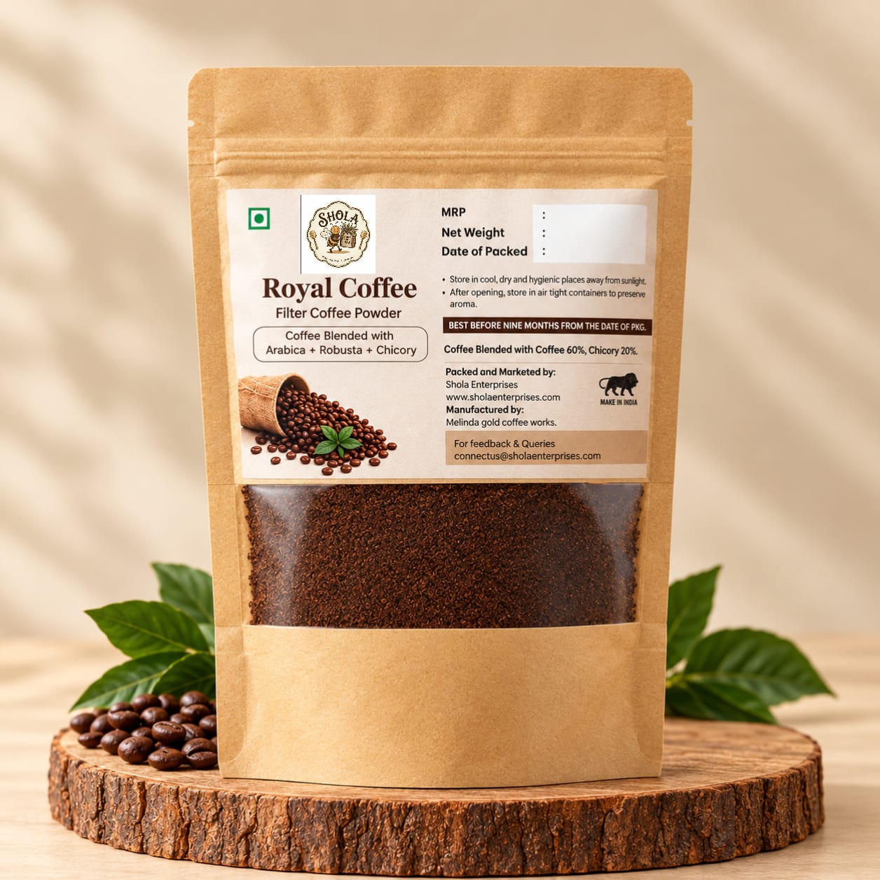 SHOLA coffee powder - Fresh Malnad coffee powder from Karnataka
